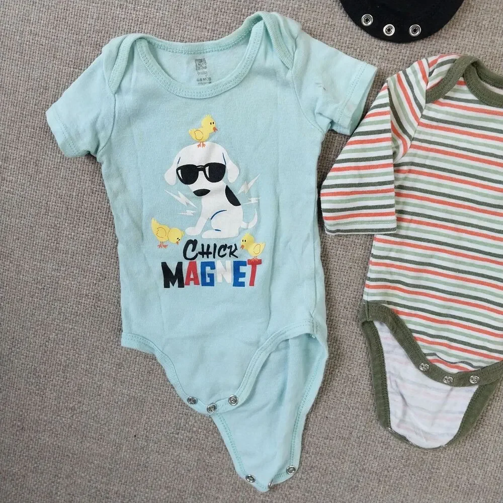 Baby Infant Boy Clothing Bundle Bodysuit Variety Of Colors 10 Pieces Newborn #15